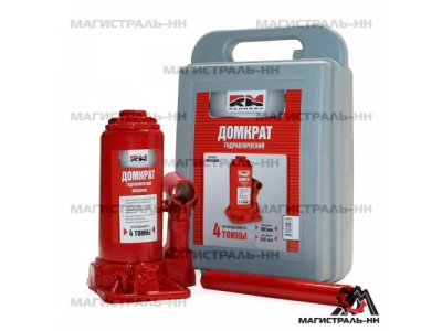 Домкрат гидравлический 4т.(высота мин/макс 180/340мм) (в кейсе) "RedMark"