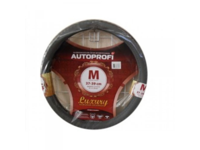 Оплетка "АВТОПРОФИ" нат.кожа "Luxury" плетение т.серая/серая,бежевая AP-810 D.GY/GY,BE M1/20