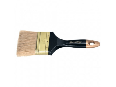 Кисть плоская "Профи" 1,5", натуральная щетина, пластмассовая ручка MATRIX