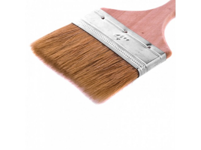 Кисть плоская "Стандарт" 4", натуральная щетина, деревянная ручка Mtx
