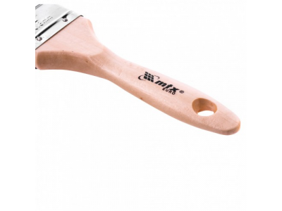 Кисть плоская "Евро" 2,5", натуральная щетина, деревянная ручка Mtx