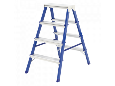 Стремянка двусторонняя 4ст., стальная// Сибртех Россия