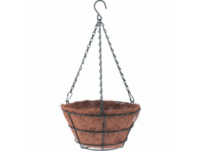 Кашпо подвесное с вкладышем из коковиты, конус D 35 см. PALISAD