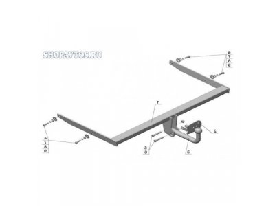 Фаркоп на Ford Focus II седан 2004-2011гг.