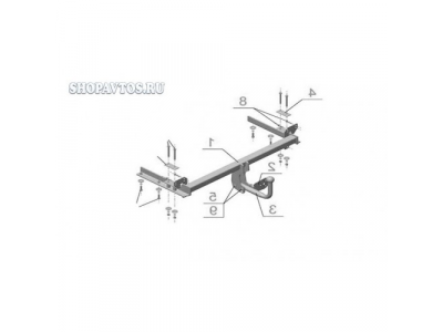 Фаркоп на Kia Sephia хэтчбек/седан 1998-2004гг.