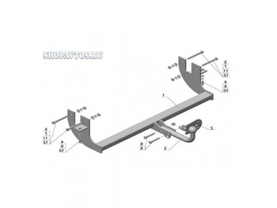 Фаркоп на Mitsubishi Lancer X седан 2007-2012гг.