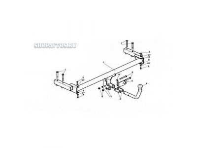 Фаркоп на Audi A6 седан/универсал 1997-2004гг.