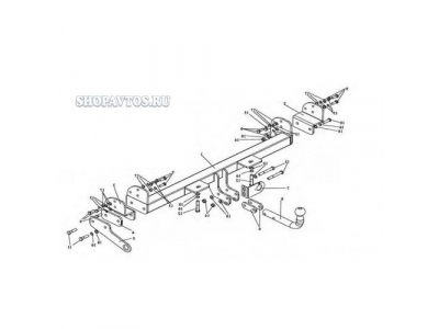 Фаркоп на Land Rover Freelander SUV 1997-2006гг.