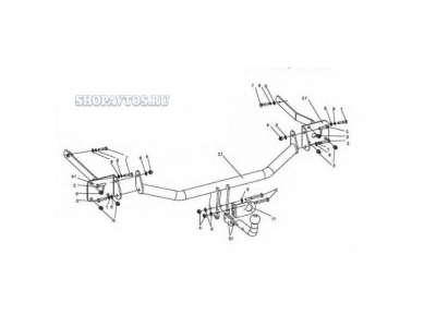 Фаркоп на Renault Scenic II минивэн 2003-2010гг.