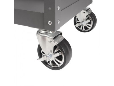 JTC Тележка инструментальная 3 секции серая с открытым отсеком JTC