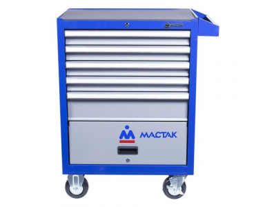 Тележка инструментальная, 5 ящиков и отсек, синяя, МАСТАК