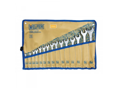 Ключ комбинированный набор 15 шт: 6-17,19,22,24мм (сумка)