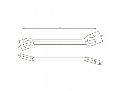 Ключ разрезной 1/2" x 9/16"