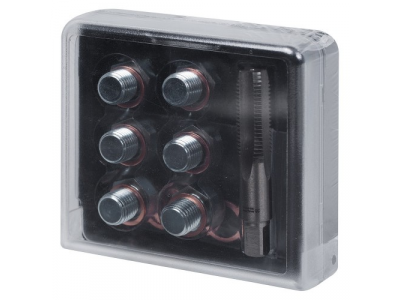 Набор для ремонта масляных пробок М13х1,5, кейс, 19 предметов, МАСТАК