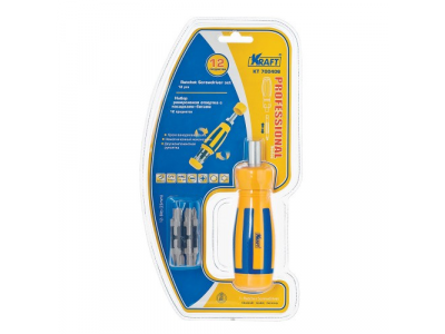 Набор: реверсивная отвертка с насадками-битами 12 предметов