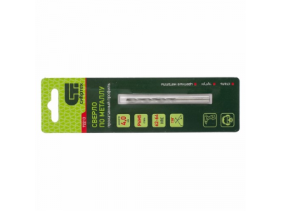 Сверло по металлу, 4,0 мм, Р6М5 СИБРТЕХ