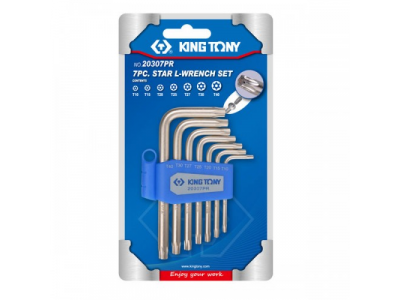 Набор Г-образных TORX, T10-T40, 7 предметов, KING TONY