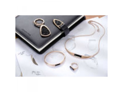 Записная книжка Mercedes-Benz Notebook, Crystal, Black / Pink gold, Swarovski