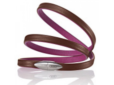 Двухцветный женский кожаный браслет Audi Women’s leather bracelet, two-tone, артикул 3291100900