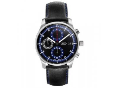 Наручные часы хронограф Audi Sport Chronograph, Black/Blue